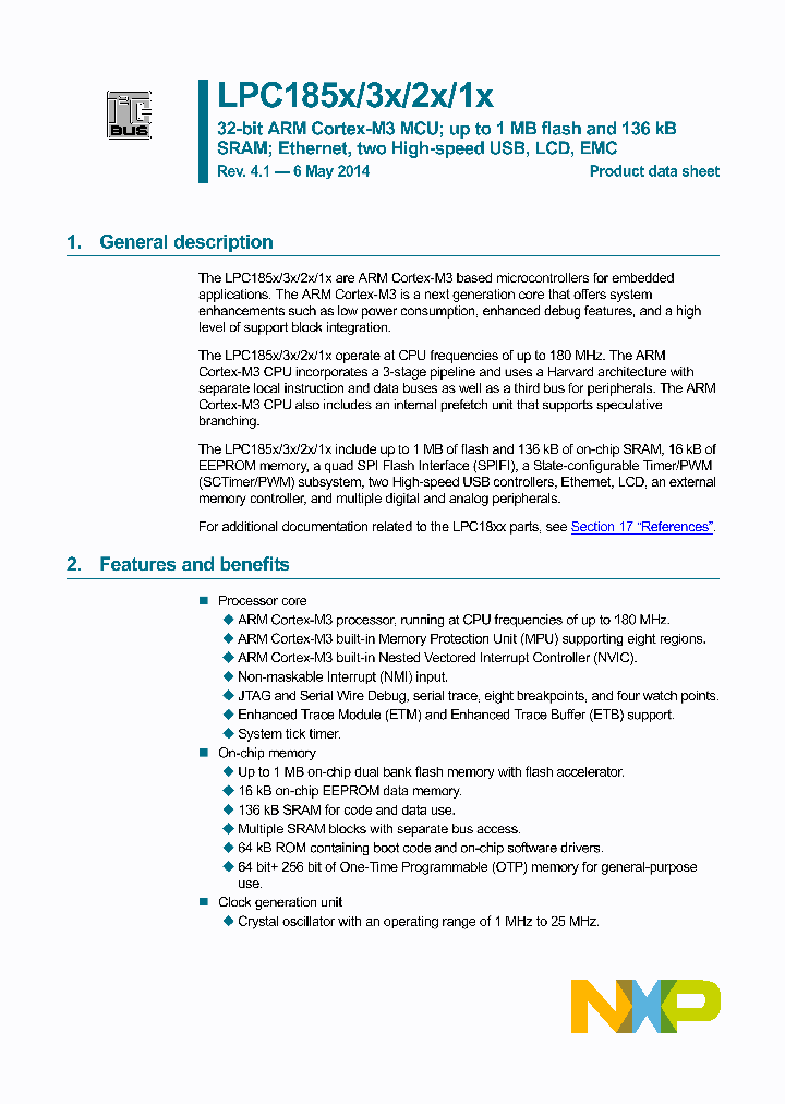 LPC1815JBD144_7681341.PDF Datasheet