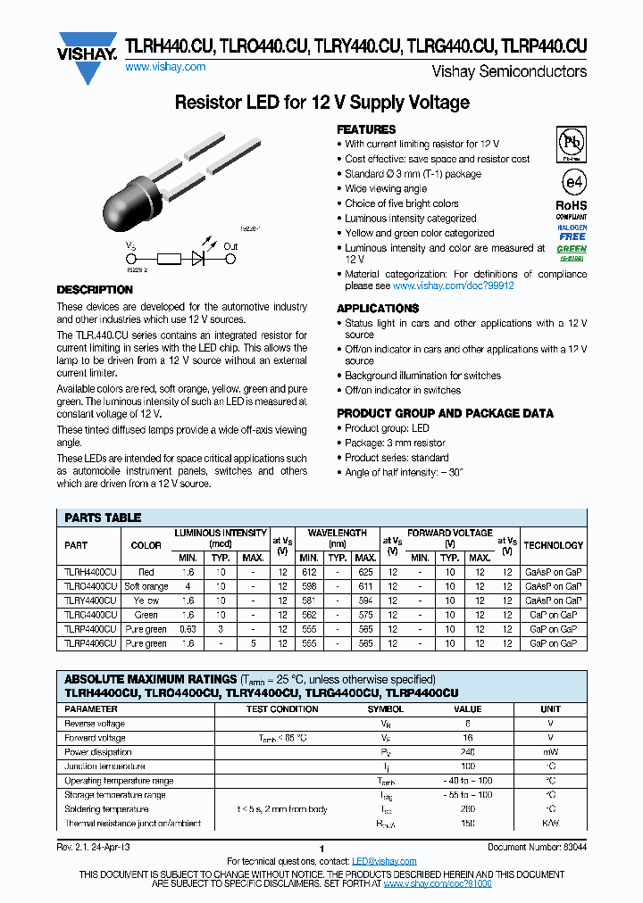 TLRO4400CU_7682040.PDF Datasheet