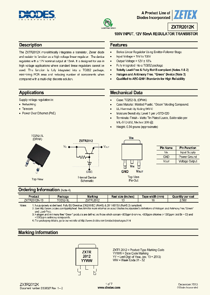 ZXTR2012K-13_7682279.PDF Datasheet