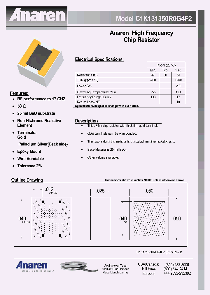 C1K131350R0G4F2_7682780.PDF Datasheet