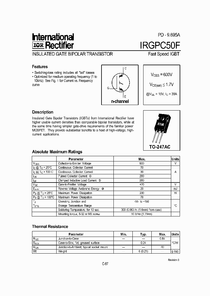 IRGPC50F_7683669.PDF Datasheet