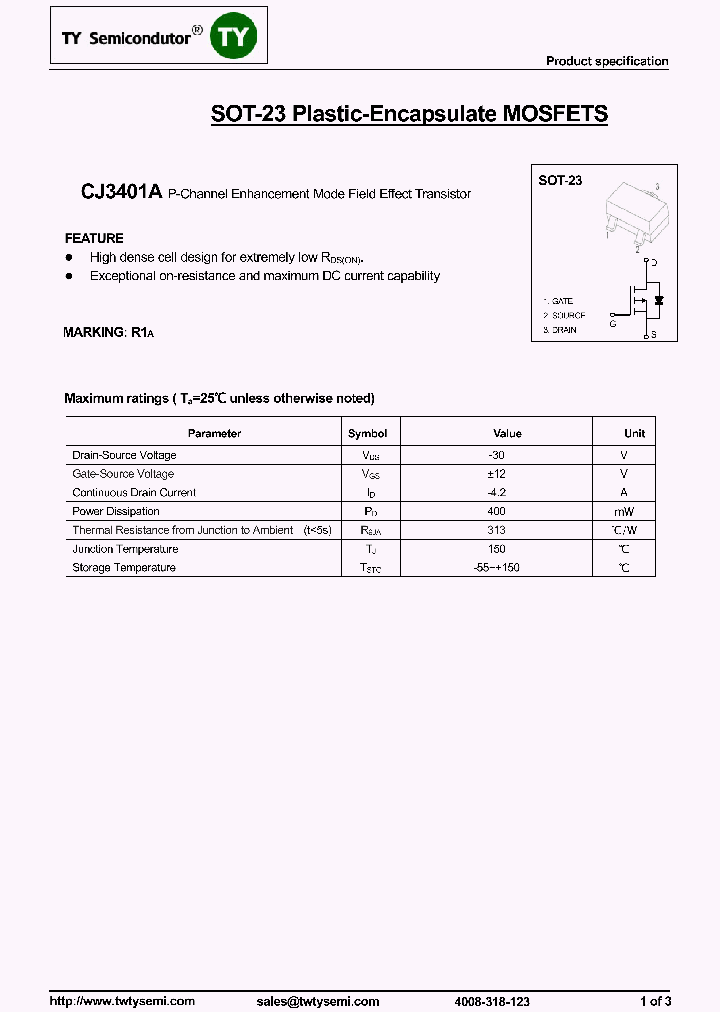 CJ3401A_7684462.PDF Datasheet