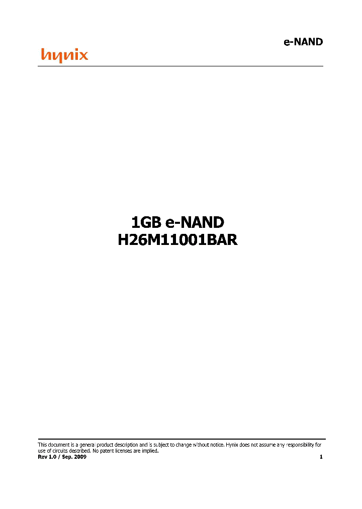 H26M11001BAR_7684037.PDF Datasheet