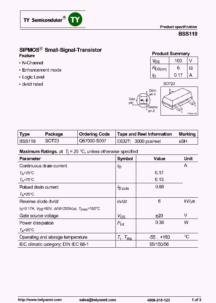 BSS119_7684551.PDF Datasheet