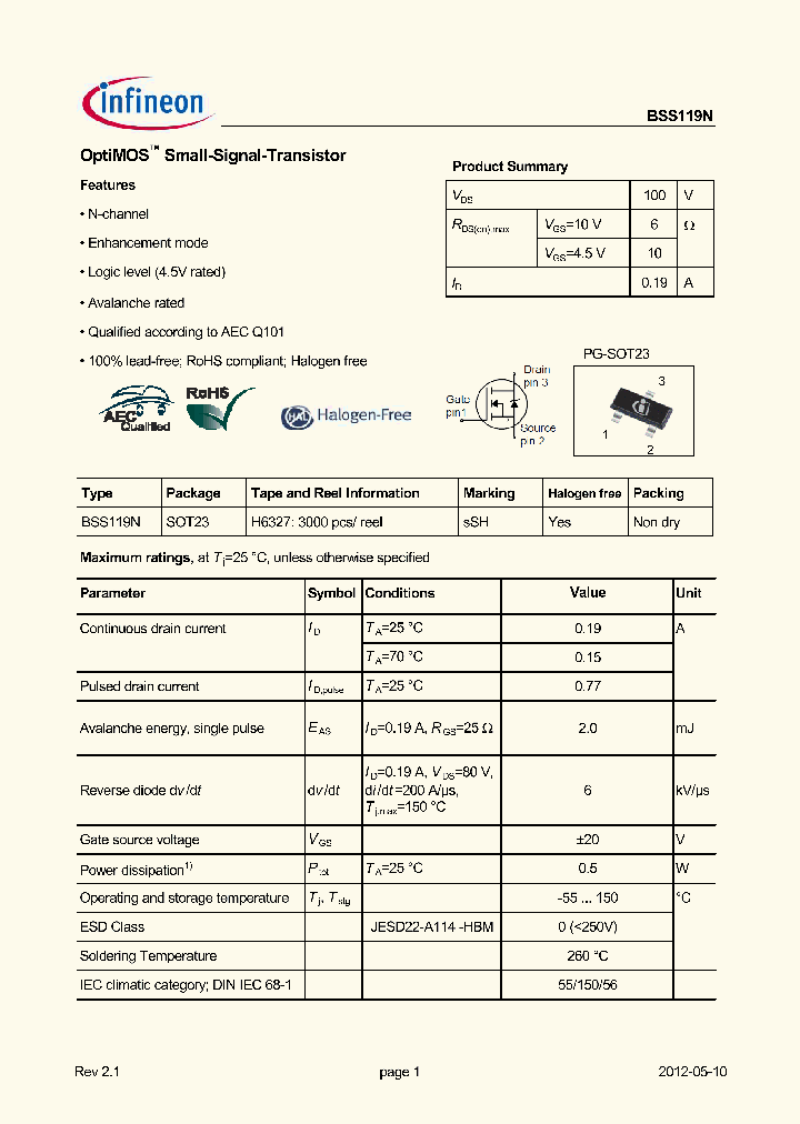 BSS119N_7684563.PDF Datasheet