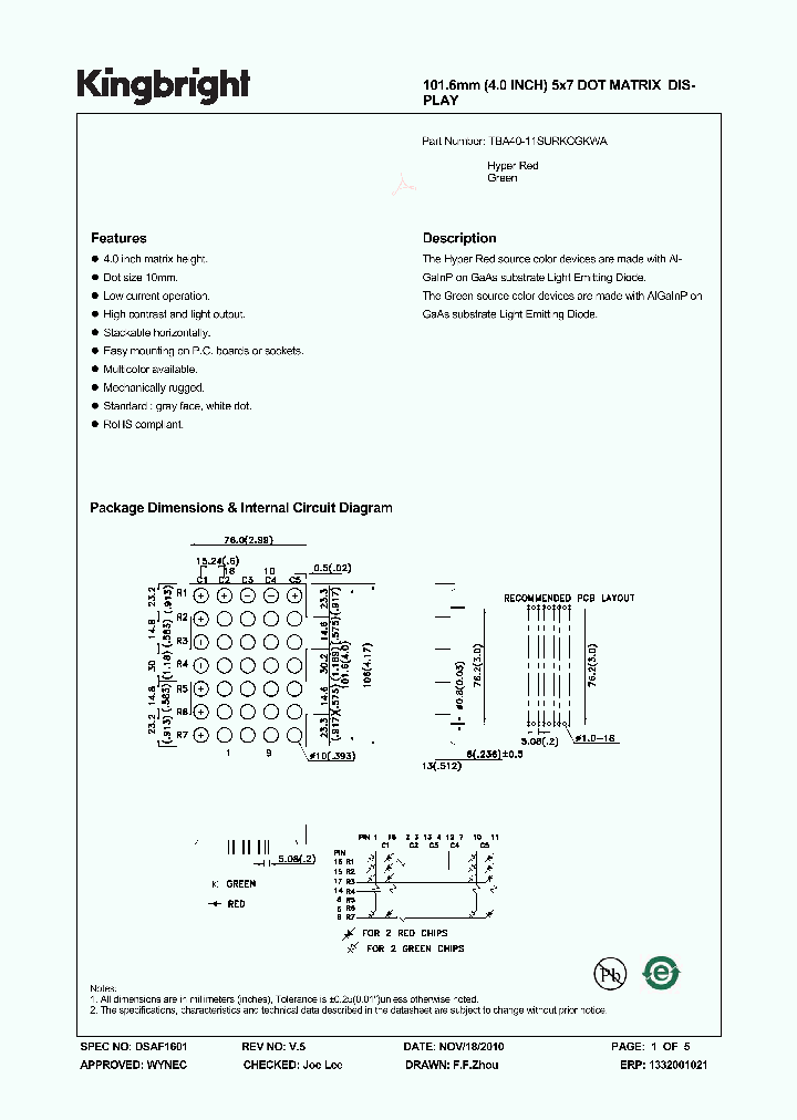 TBA40-11SURKCGKWA_7685092.PDF Datasheet