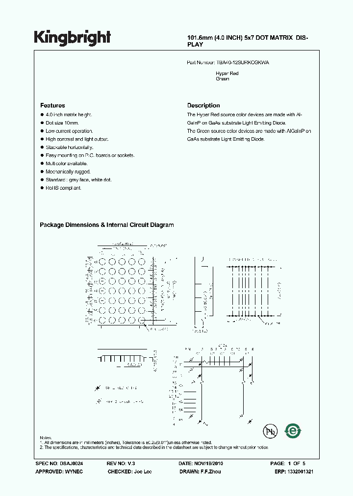 TBA40-12SURKCGKWA_7685095.PDF Datasheet
