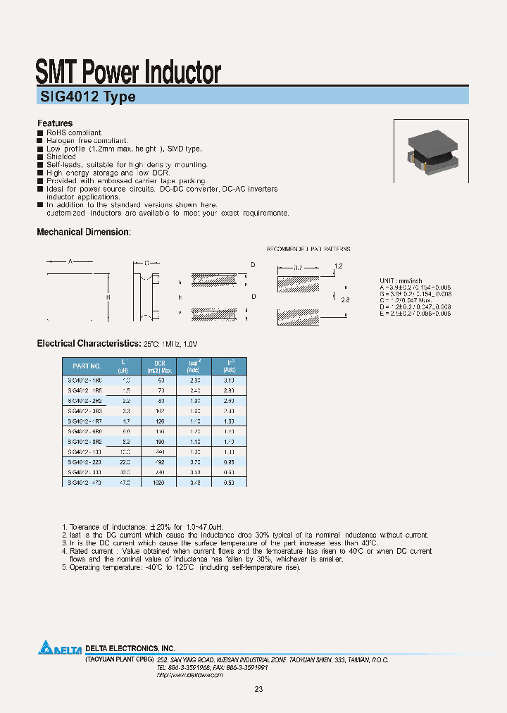 SIG4012-1R0_7686269.PDF Datasheet