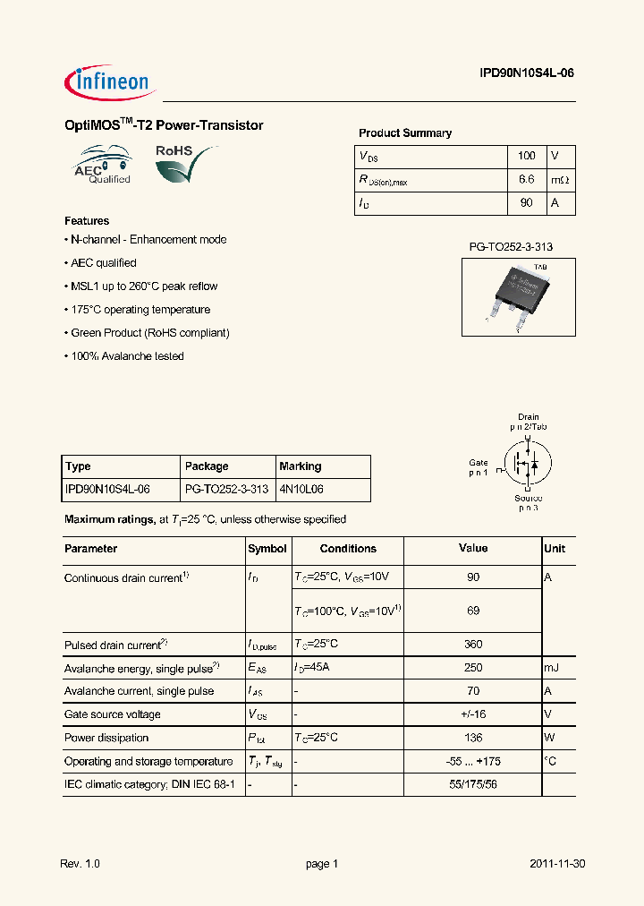 IPD90N10S4L06ATMA1_7686924.PDF Datasheet