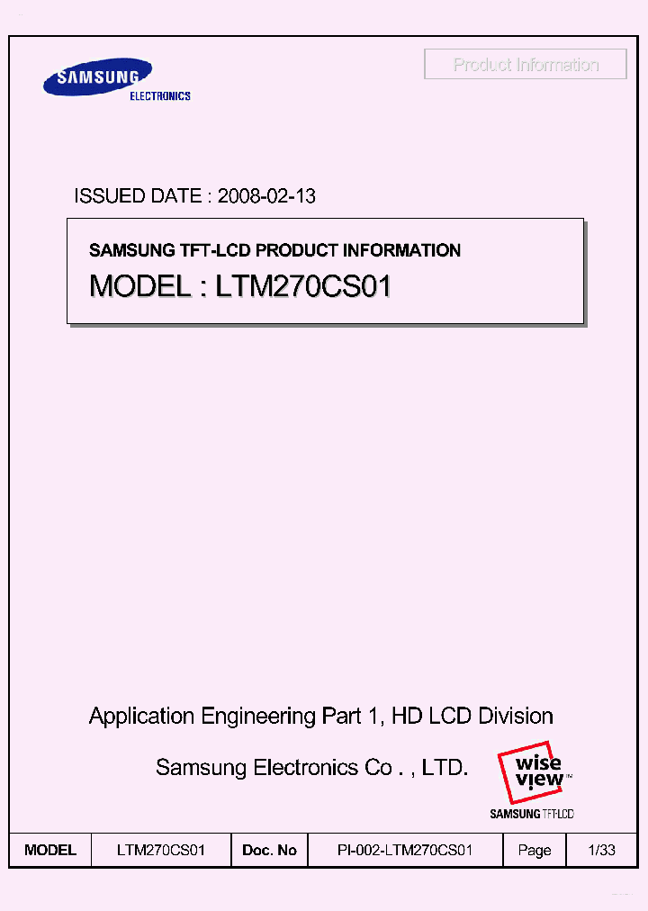 LTM270CS01_7686653.PDF Datasheet