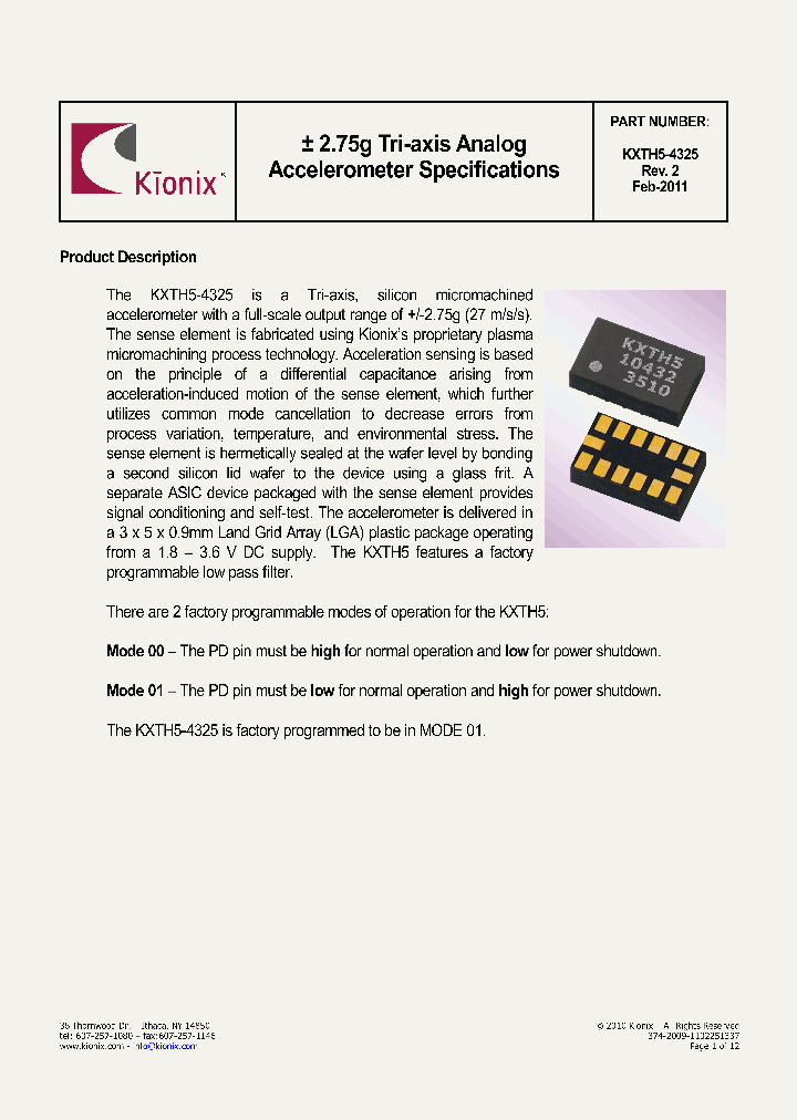 KXTH5-4325_7687441.PDF Datasheet
