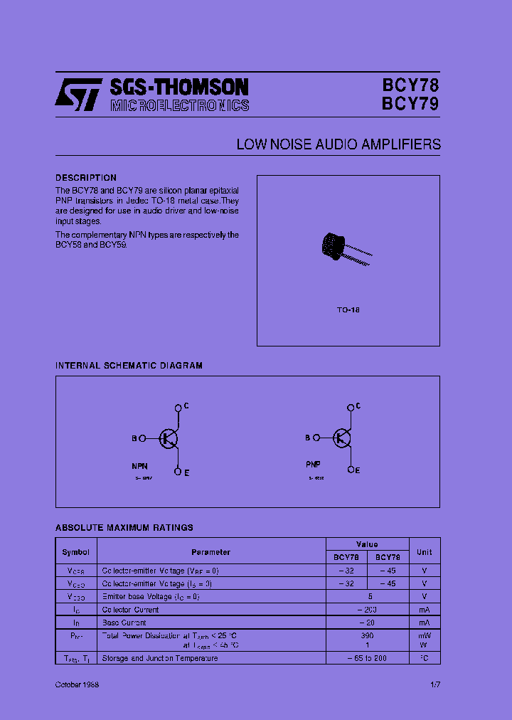 BCY78_7687761.PDF Datasheet