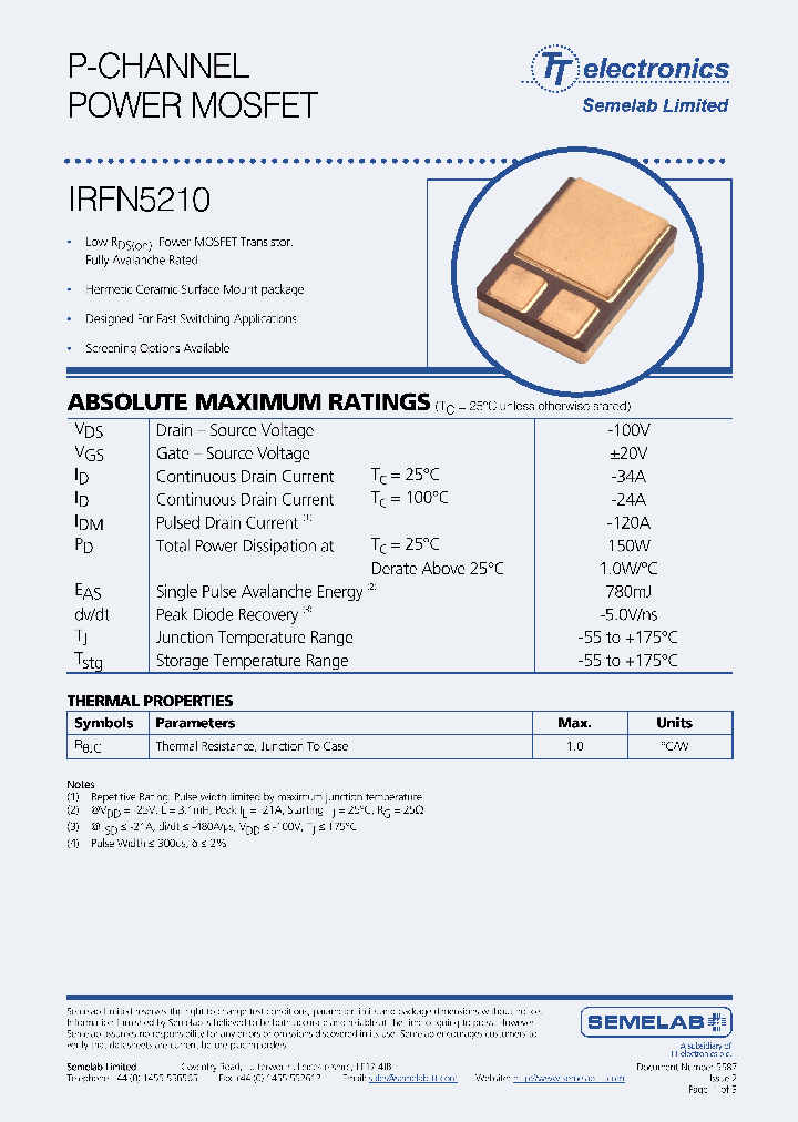 IRFN5210_7688992.PDF Datasheet