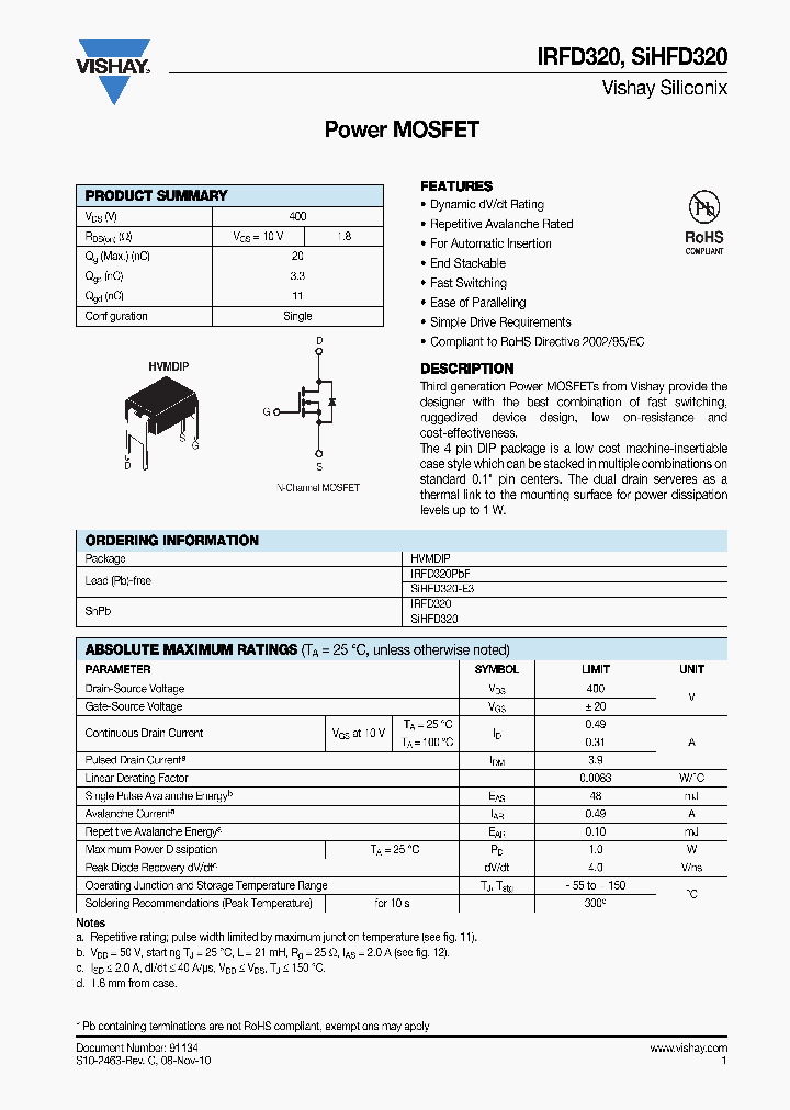 IRFD320_7689279.PDF Datasheet