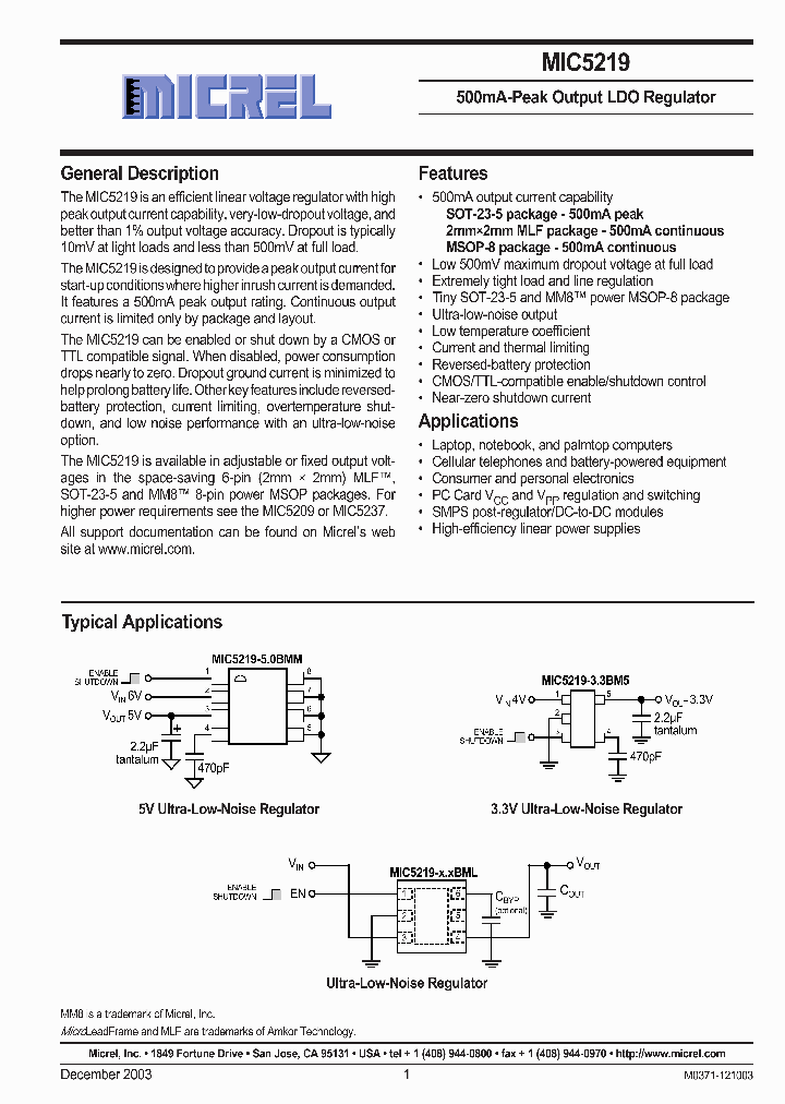 MIC5219-18YM5_7690281.PDF Datasheet