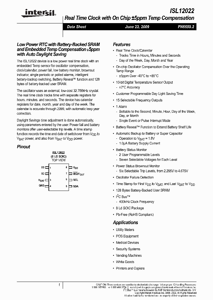 ISL12022IBZ_7690237.PDF Datasheet