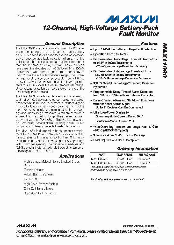 MAX11080GUU_7690776.PDF Datasheet