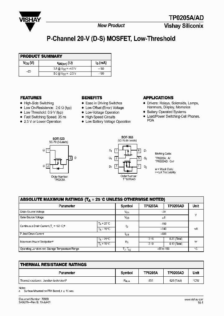 TP0205A-T1-E3_7691771.PDF Datasheet