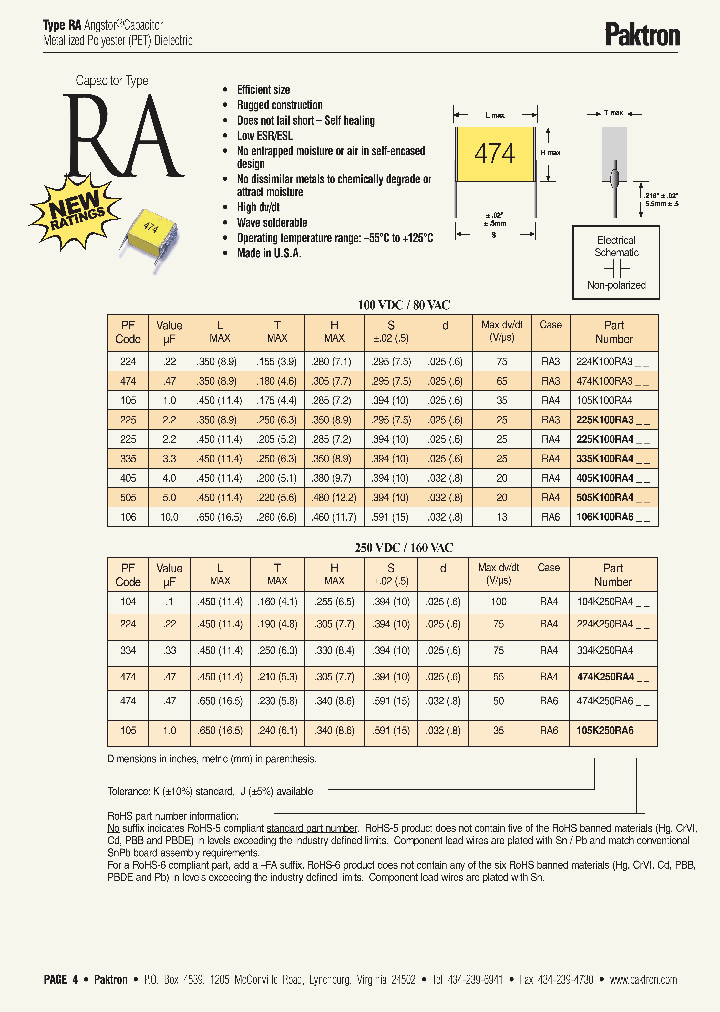 105K100RA4_7693027.PDF Datasheet