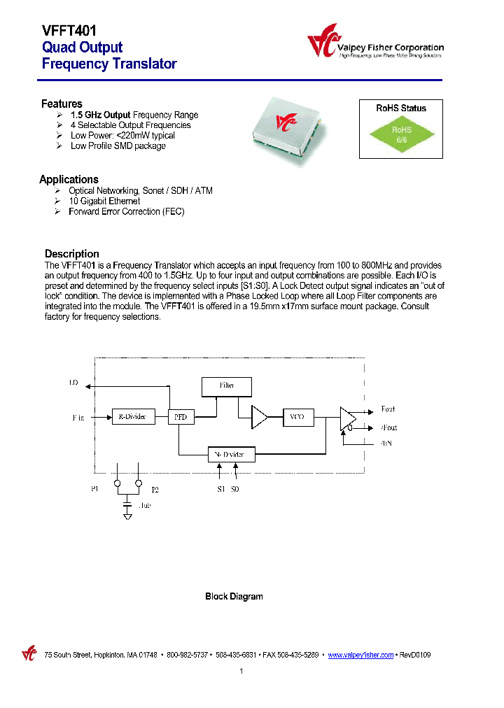 VFFT401-001_7693108.PDF Datasheet