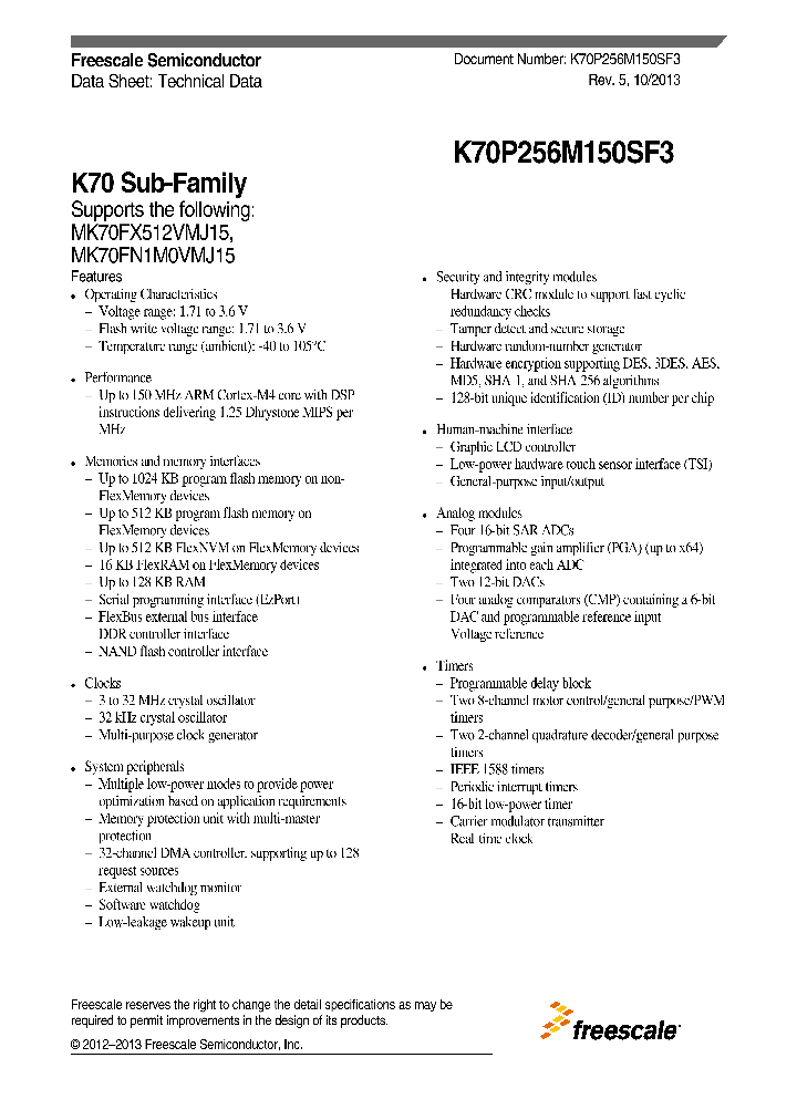 K70P256M150SF3_7693822.PDF Datasheet