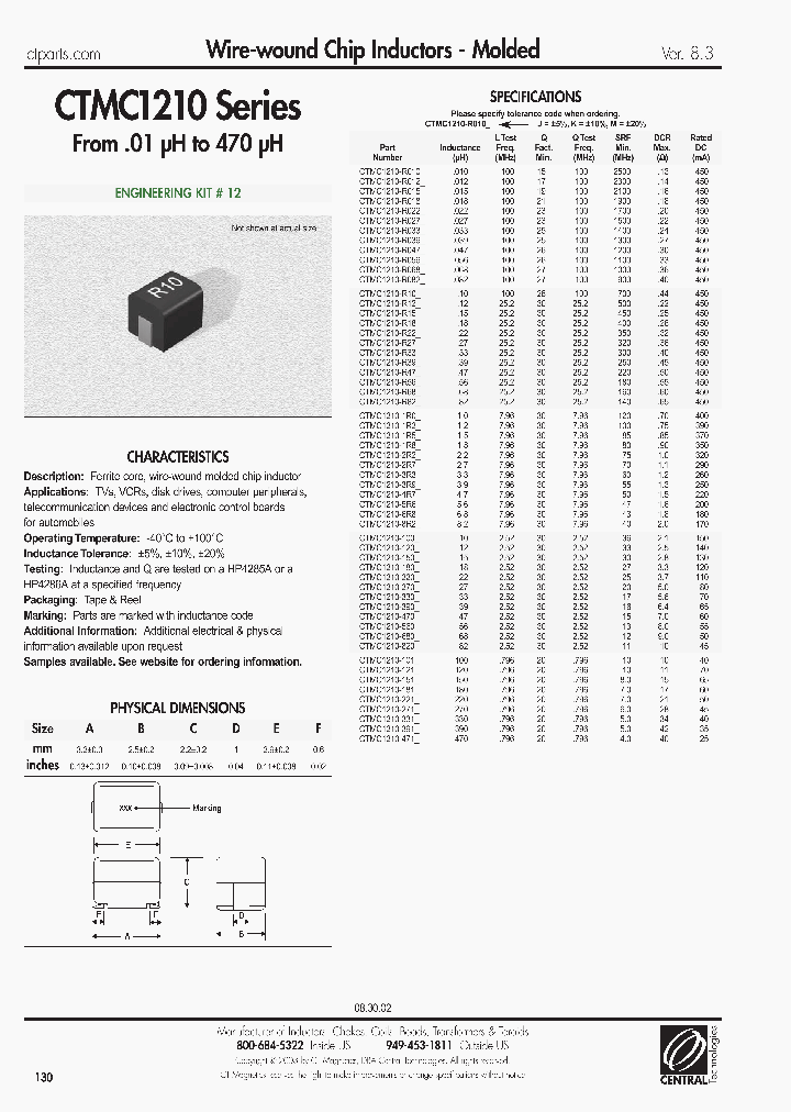 CTMC1210-391K_7694112.PDF Datasheet