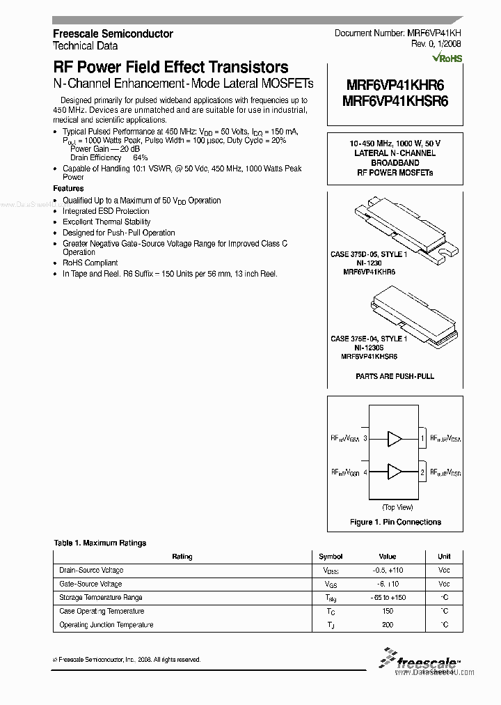 MRF6VP41KHSR6_7694819.PDF Datasheet