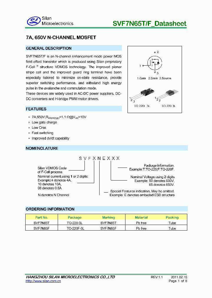 SVF7N65T_7695379.PDF Datasheet