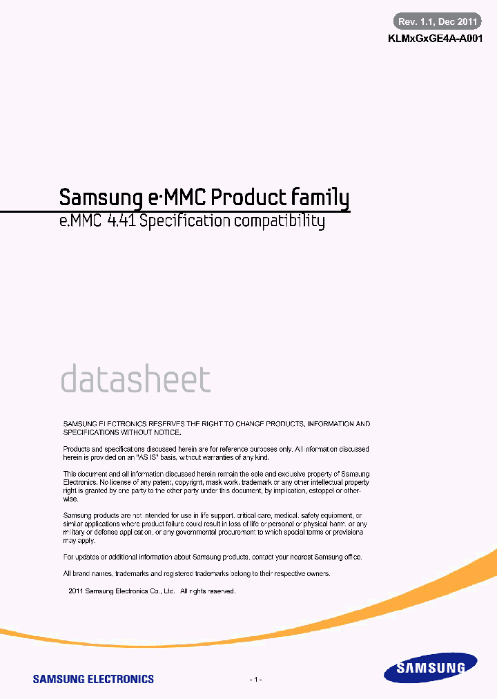 KLMAG2GE4A-A001_7695552.PDF Datasheet