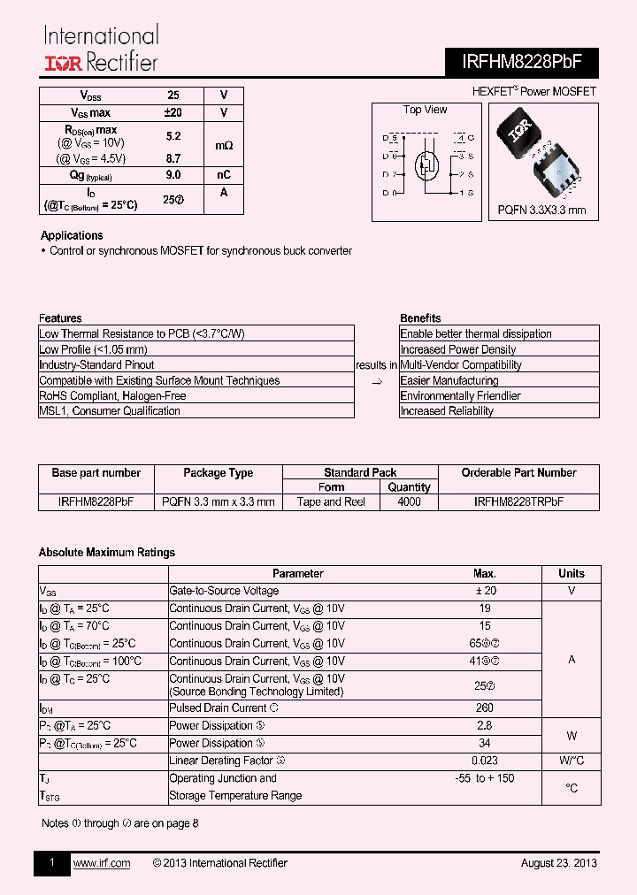 IRFHM8228PBF_7696193.PDF Datasheet
