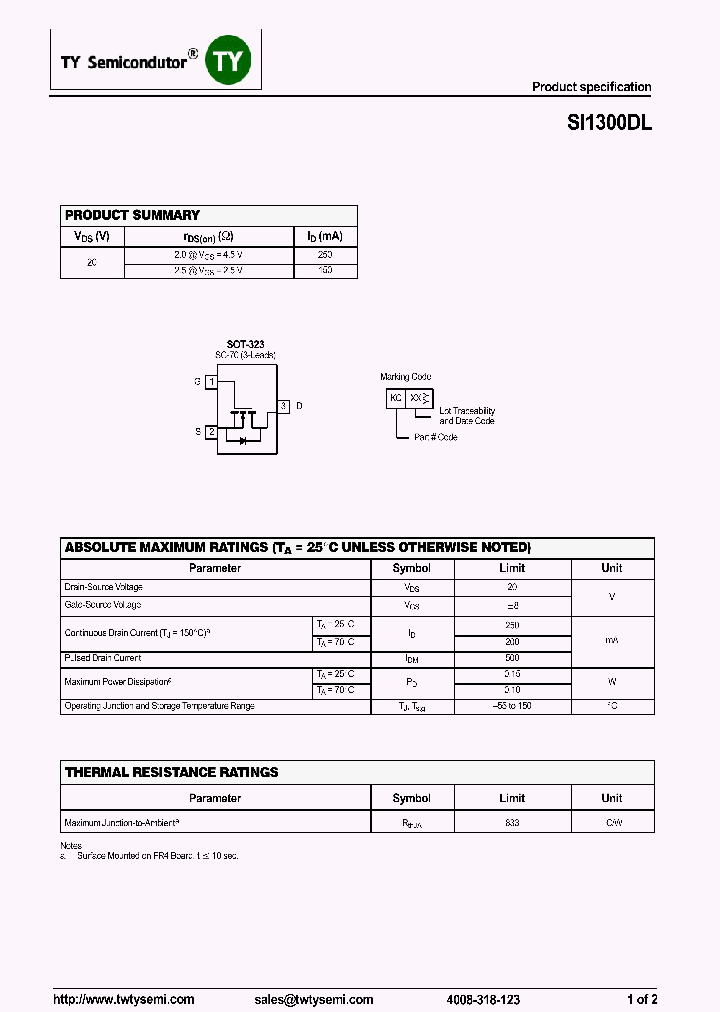 SI1300DL_7696377.PDF Datasheet