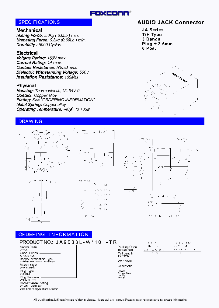 JA9033L-WL101-TR_7696903.PDF Datasheet