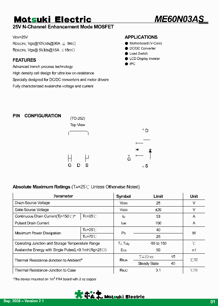 ME60N03AS_7698148.PDF Datasheet