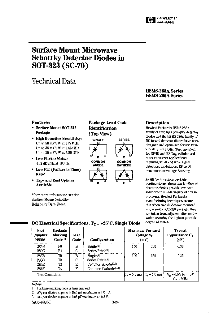 HSMS-285C-BLK_7698409.PDF Datasheet