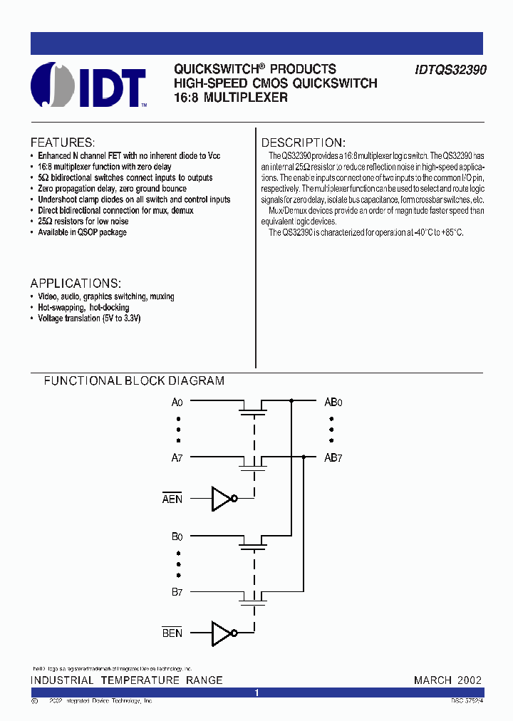 IDTQS32390Q_7698722.PDF Datasheet
