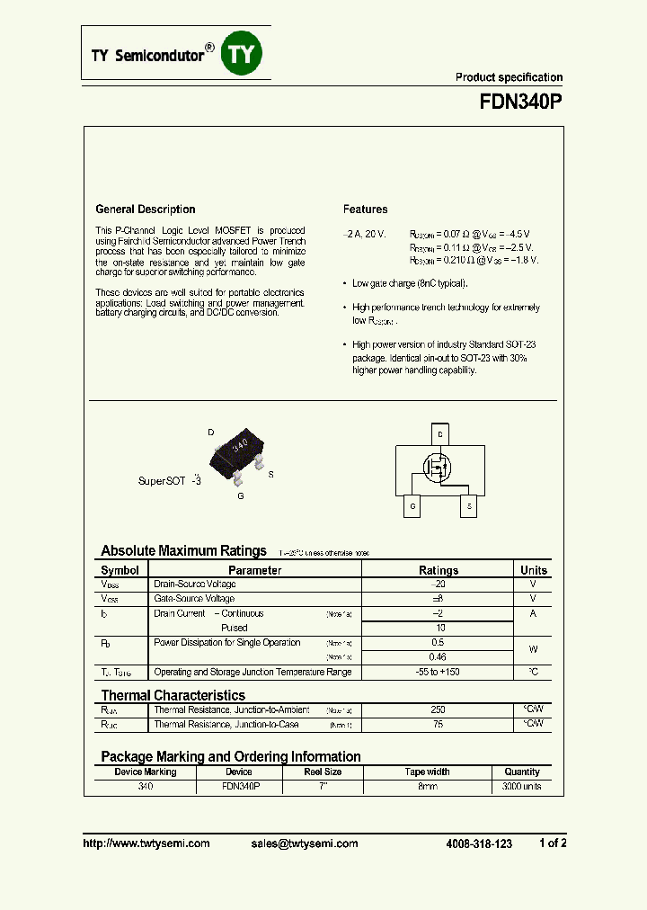 FDN339AN_7699313.PDF Datasheet