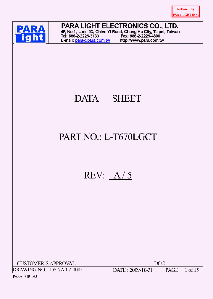 L-T670LGCT_7700525.PDF Datasheet