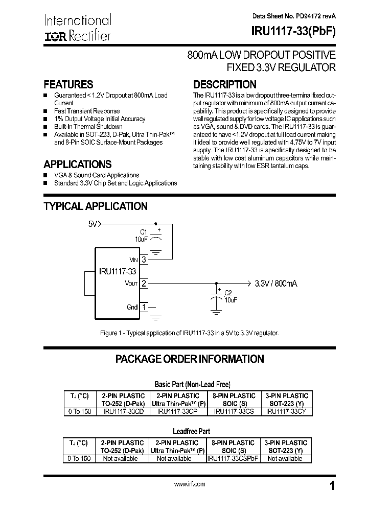 IRU1117-33PBF_7700590.PDF Datasheet