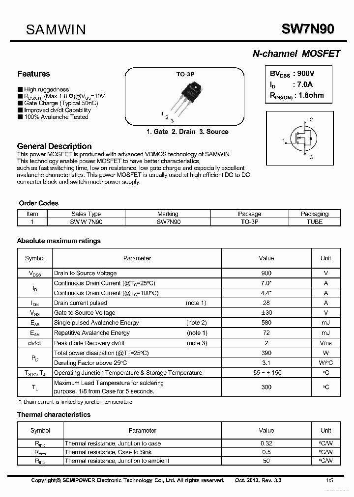 SW7N90_7700543.PDF Datasheet