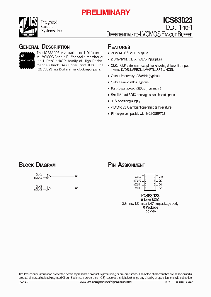 ICS83023AM_7701071.PDF Datasheet