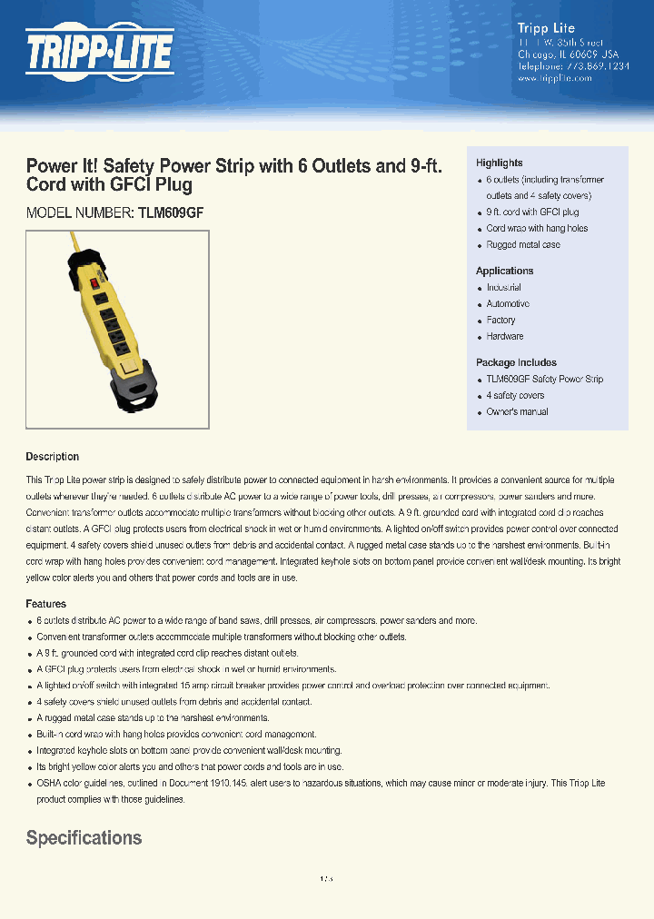 TLM609GF_7701207.PDF Datasheet