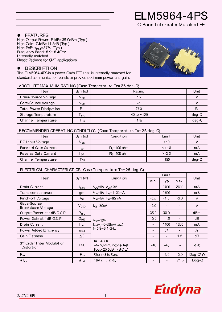 ELM5964-4PST_7702558.PDF Datasheet