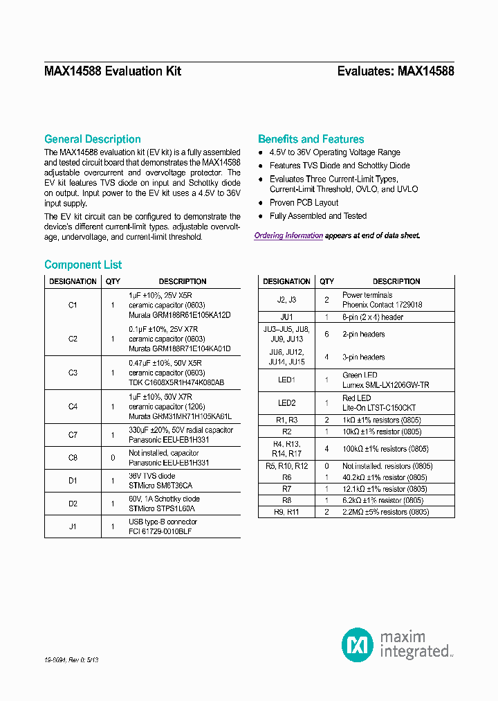 MAX14588EVKIT_7703281.PDF Datasheet