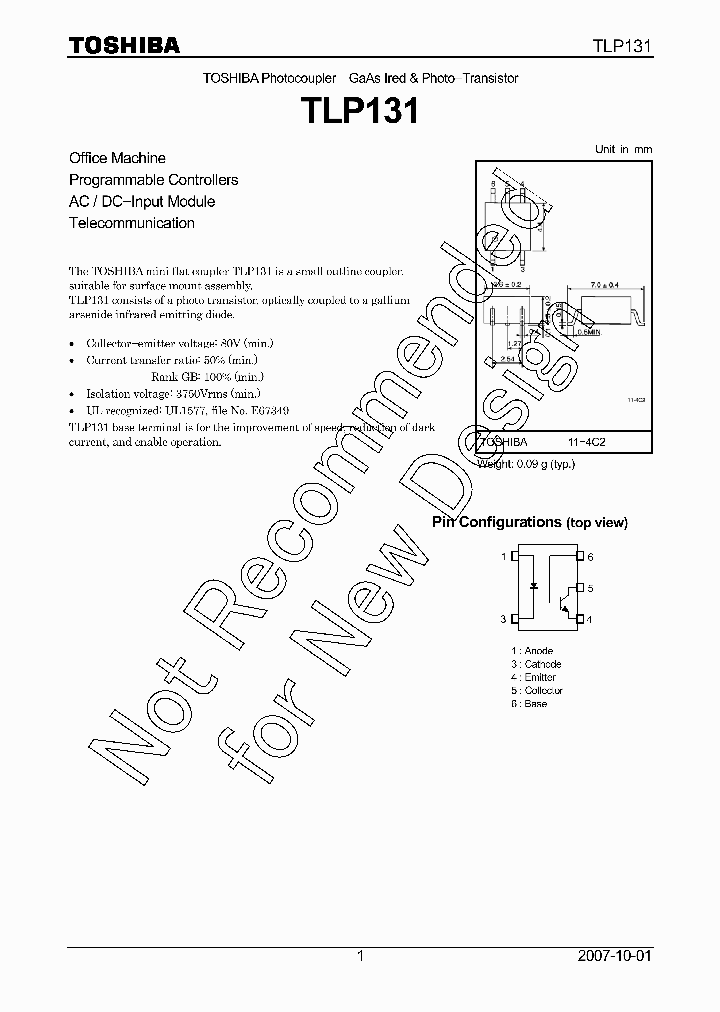 TLP131GB_7703500.PDF Datasheet
