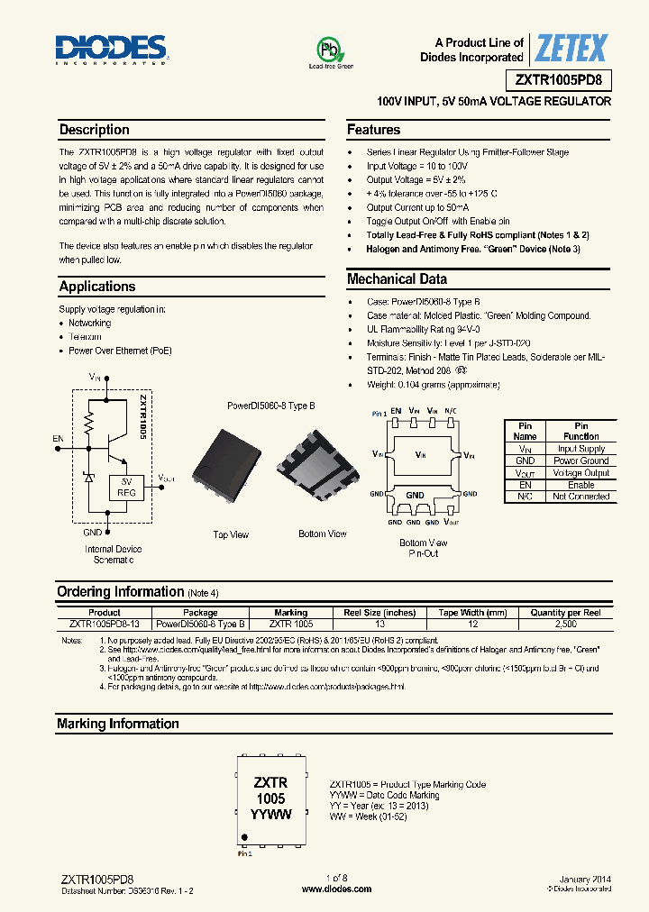 ZXTR1005PD8_7703707.PDF Datasheet