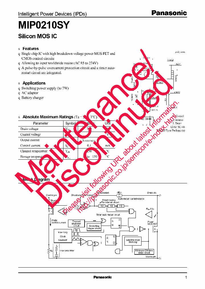 MIP0210SY_7704120.PDF Datasheet