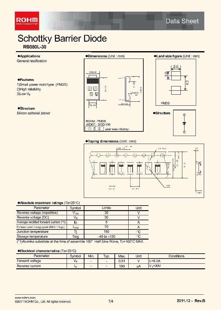 RB080L-30TE25_7705304.PDF Datasheet