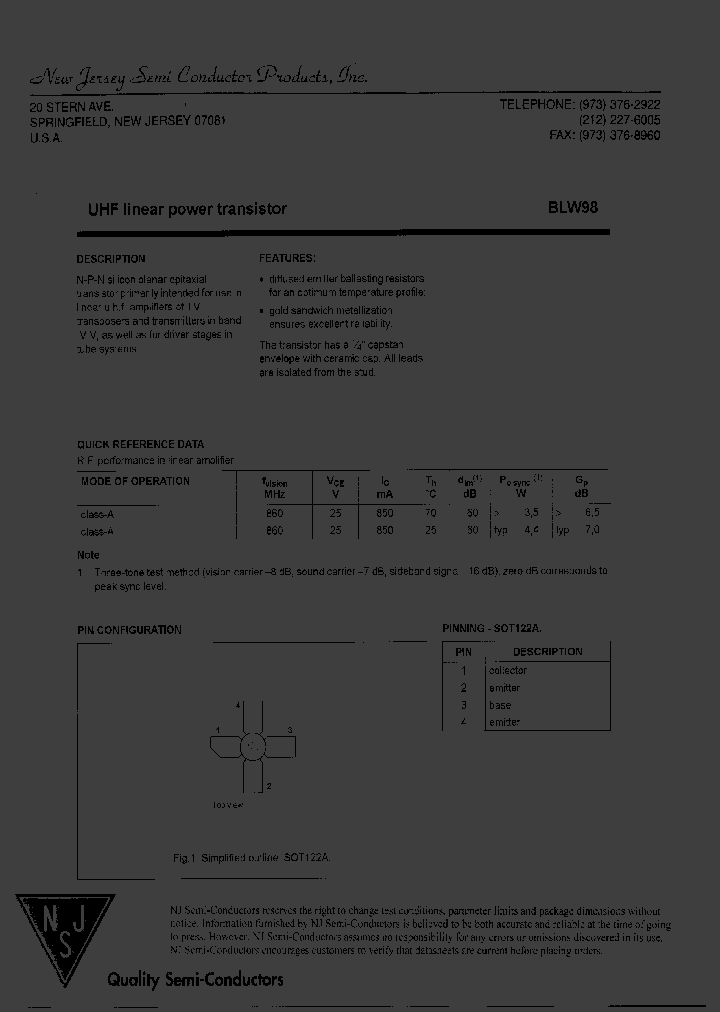 BLW98_7706640.PDF Datasheet