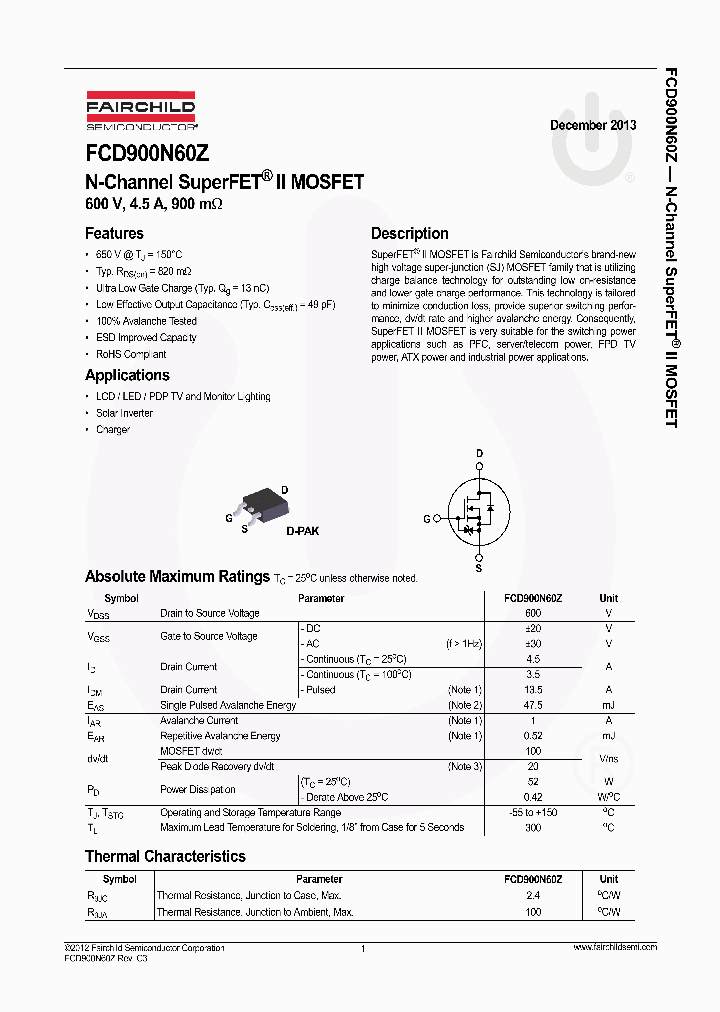 FCD900N60ZCT-ND_7707457.PDF Datasheet