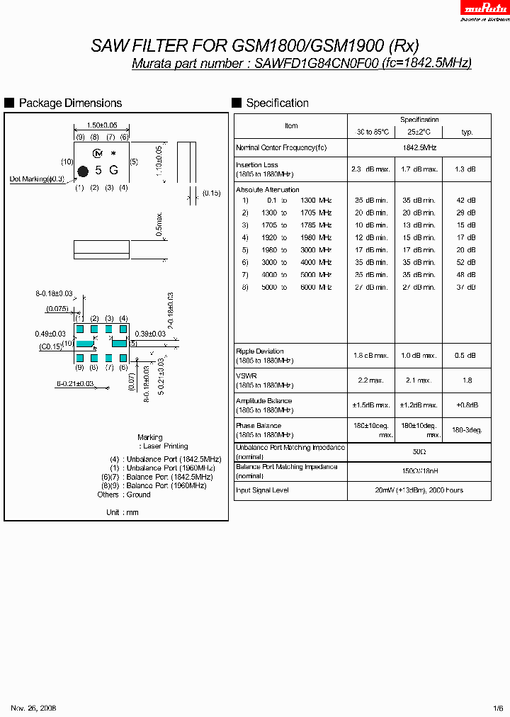 SAWFD1G84CN0F00R14_7707975.PDF Datasheet